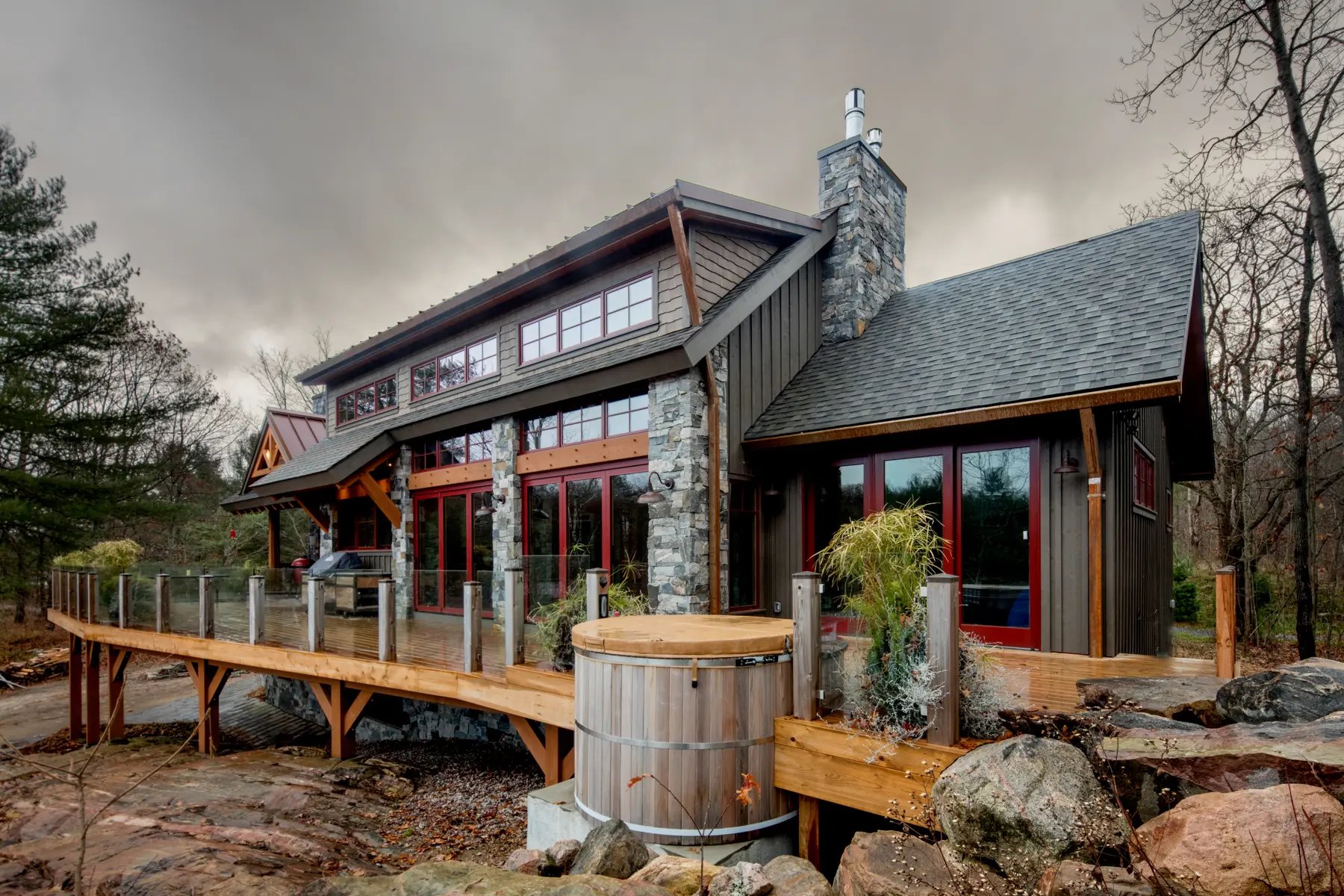 contemporary designs open concept house modern mountain home timber frame home Normerica Contemporary Comfort 2