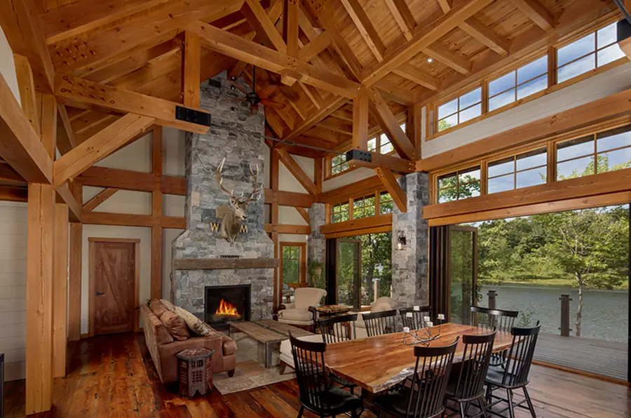 cottage plans mountain cabin luxury cottage cottage waterfront timber frame homes Normerica Contemporary Comfort2